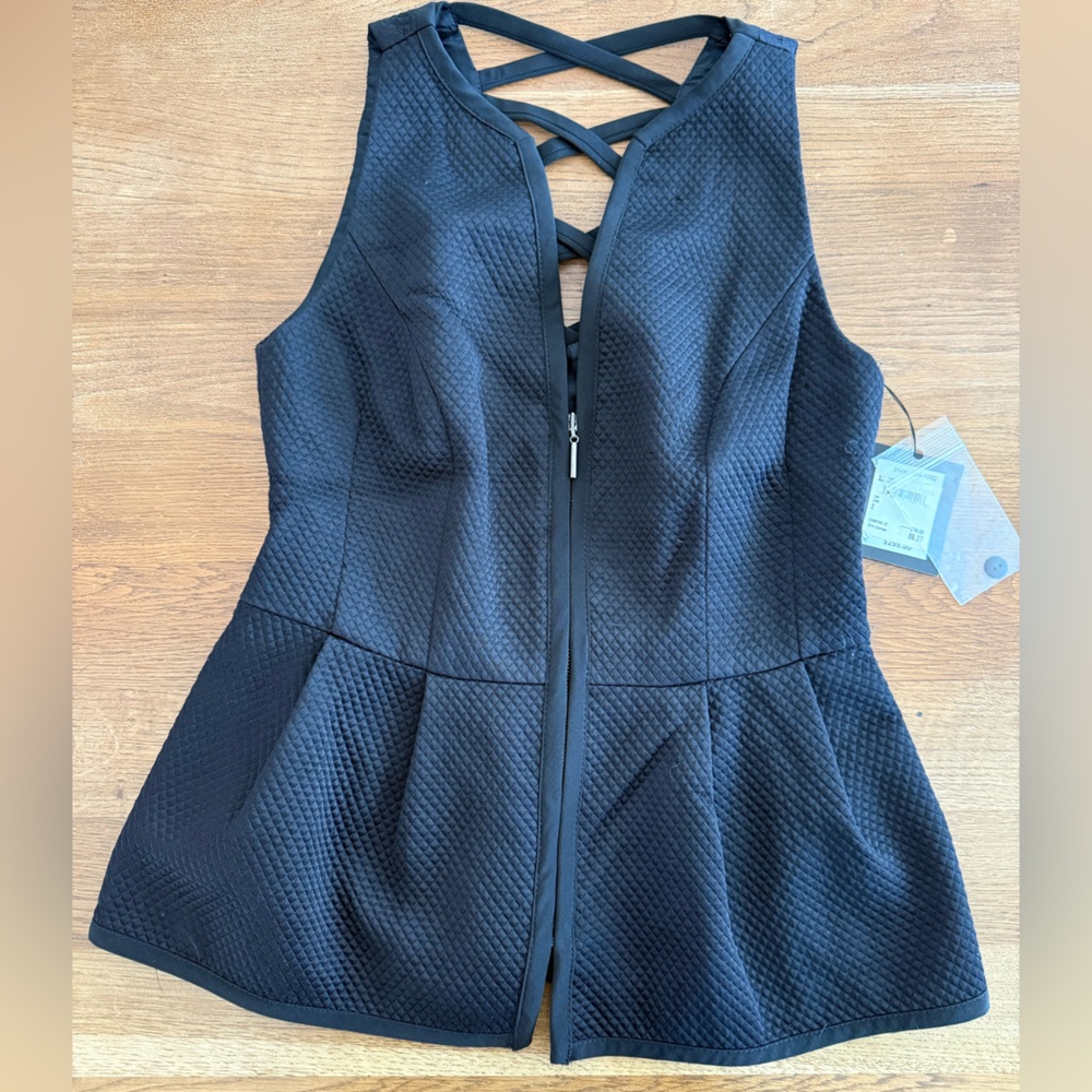 Nanette Lepore Black Textured Backless Dress